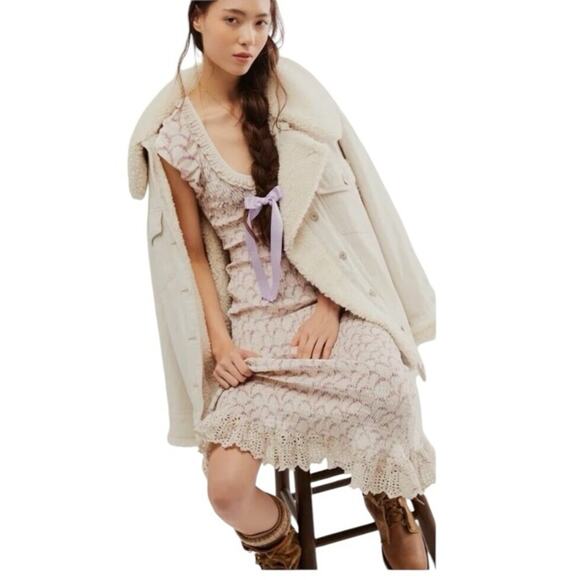 Free People McKenna Velvet Midi Dress NWT - Picture 1 of 9